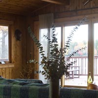 Ample views of Spruce Lake from the living room.